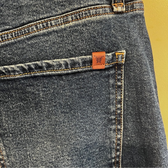 Jessica Simpson Zinnia Wide Leg Boyfriend Dark Wash Stud Jeans Size 6 - Picture 5 of 10